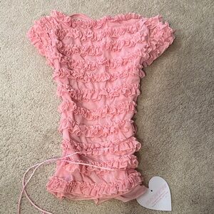 Pink Ruffled Top Bye Bambi
